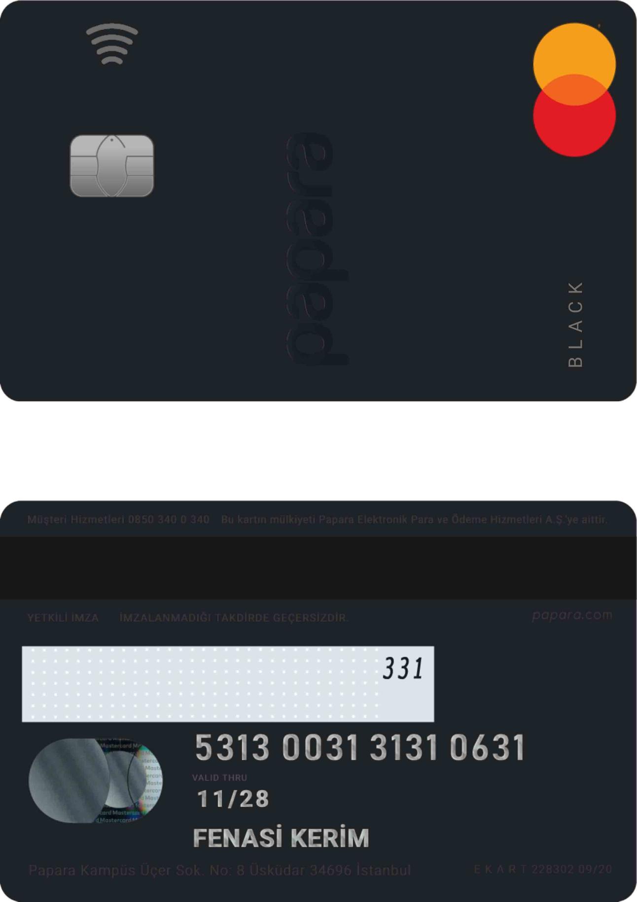 Turkey Papara MasterCard